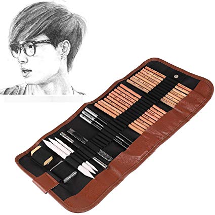 425x425 Powstro Sketching Pencil Set, Pen Charcoal