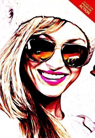 372x537 Oil Paint Photoshop Action