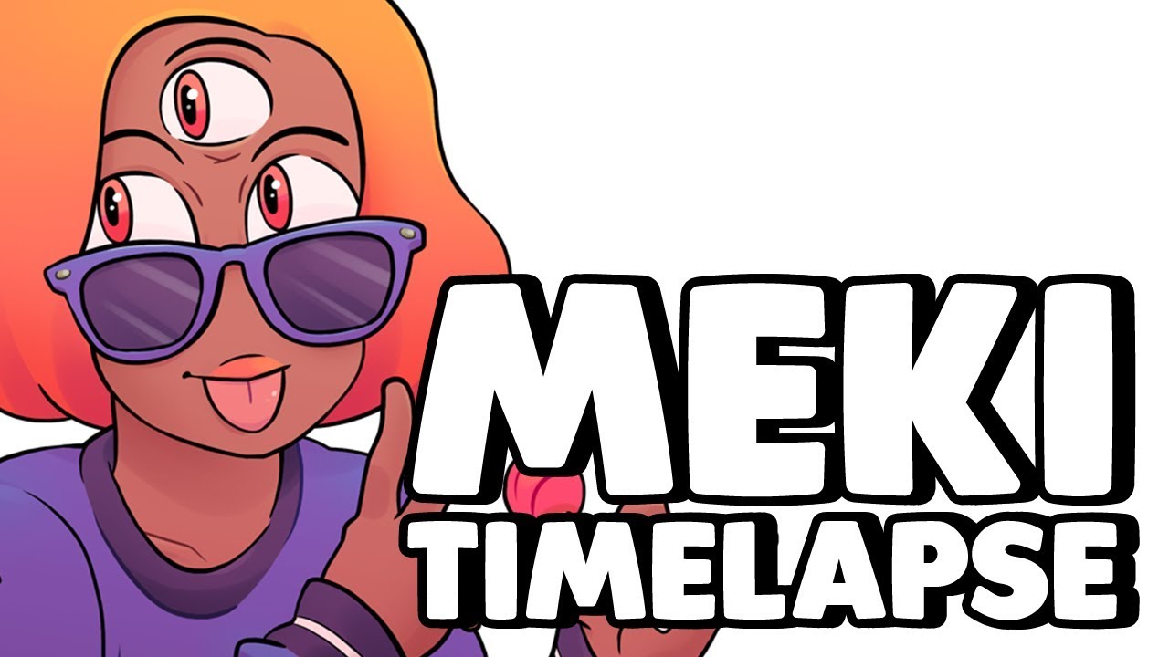 1280x720 Drawing Meki With Sunglasses