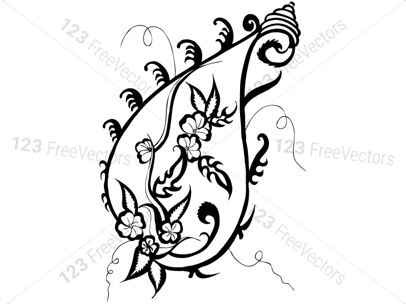 800x600 Hand Drawn Floral Vector And Photoshop Brushes Pack