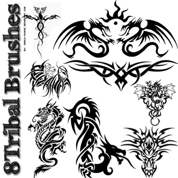 600x600 Amazing Tattoo Photoshop Brushes Psddude