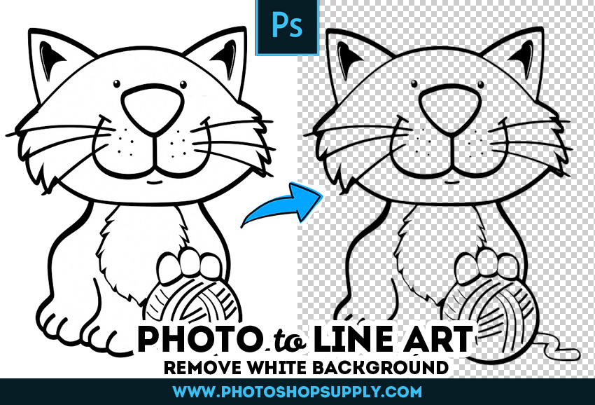 850x578 Free Line Art Photoshop Action