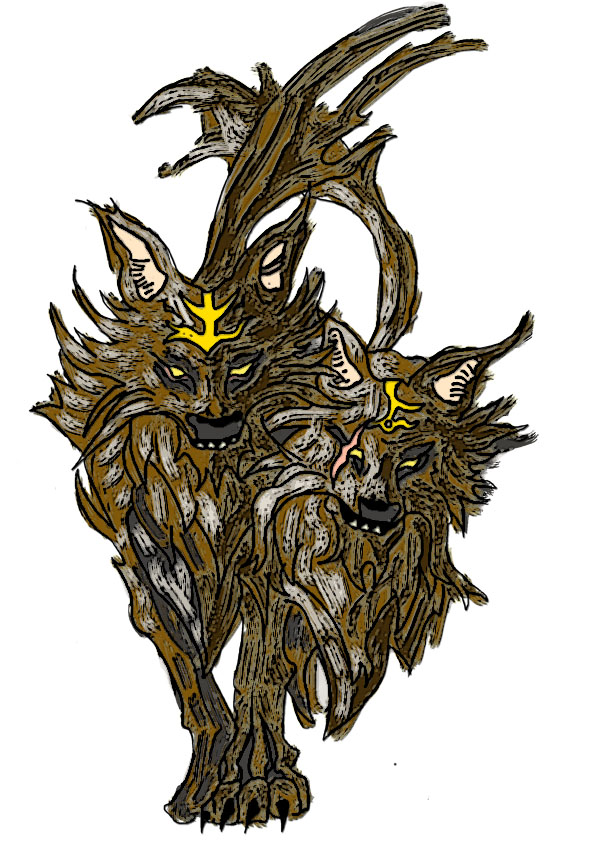 595x842 T Worlds Illustrations Ze Two Headed Wolf Sketch And Experimental