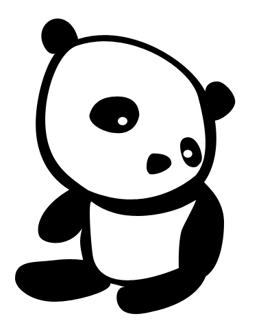 381x474 Kawaii Panda Shape Free Download