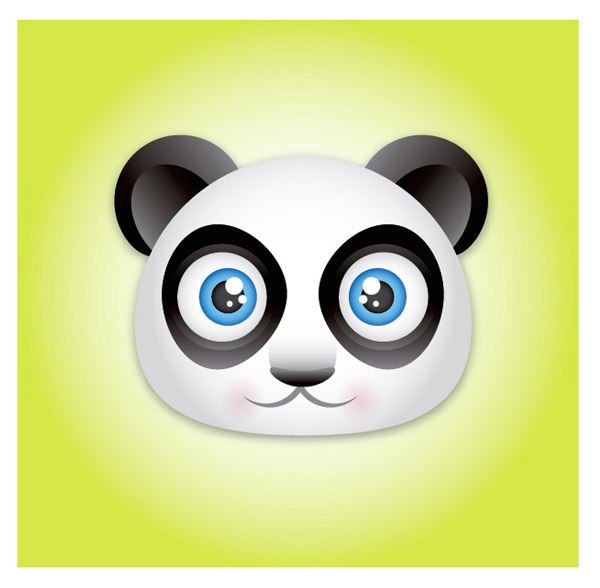 600x588 Create A Cute Panda Bear Face Icon