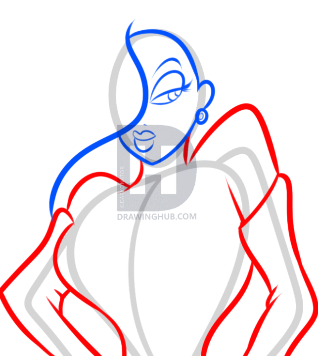 643x720 How To Draw Jessica Rabbit Easy, Step