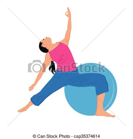 450x470 Vector Illustration Of Fitness Girl Vector Illustration Of Cute