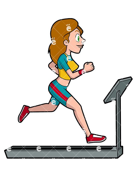 585x755 A Woman Running On A Treadmill Reff Person Running, Running