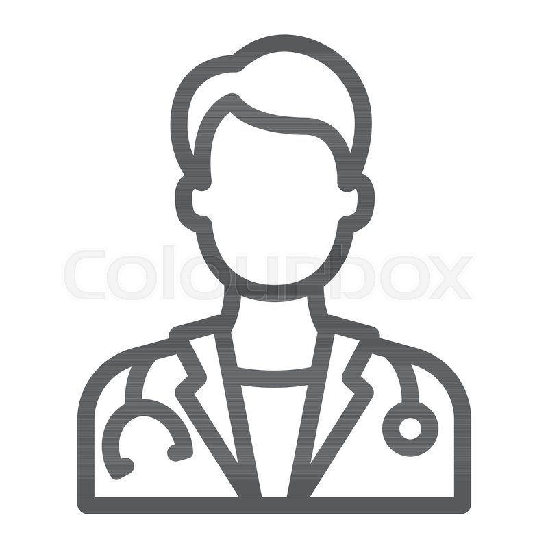 800x800 Doctor Line Icon, Medicine And Stock Vector Colourbox