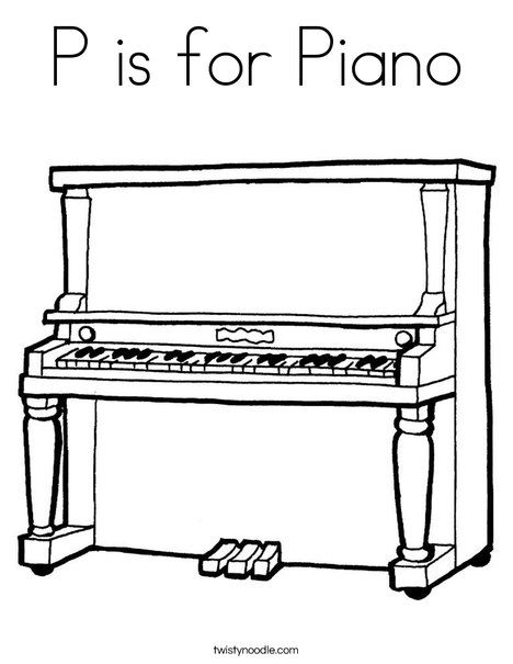 468x605 P Is For Piano Coloring