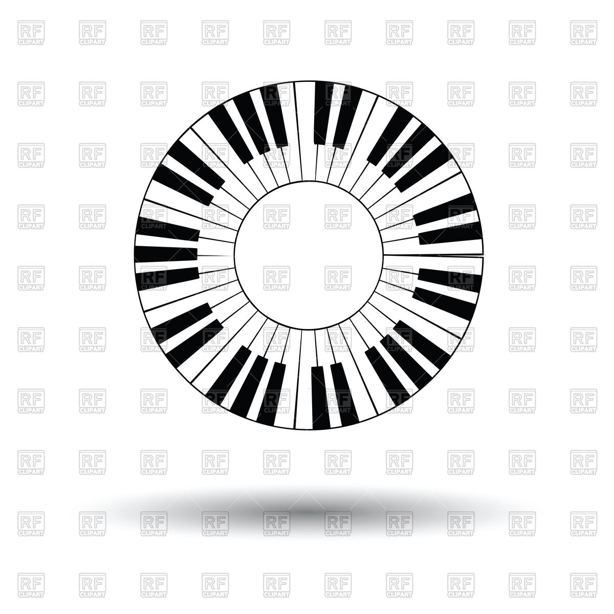 1200x1200 Piano Circle Keyboard Icon Vector Image Of Music Angelp