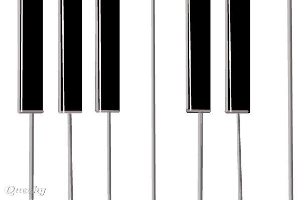 600x400 Piano Drawings Black White