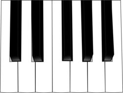 251x190 Black And White Drawing Of Sheet Music And Piano Keys Free Image