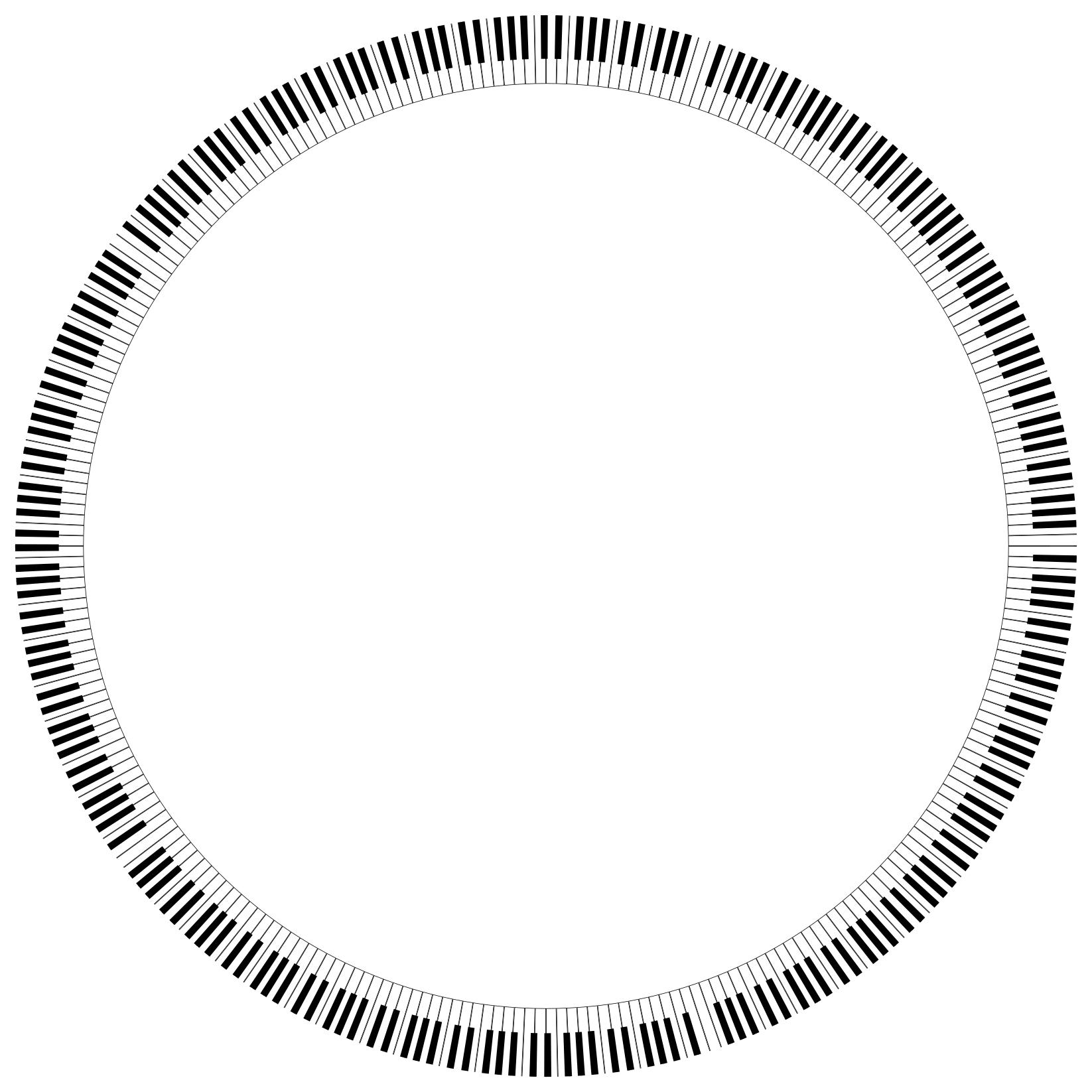 1646x1646 Piano Keys Circle Clipart