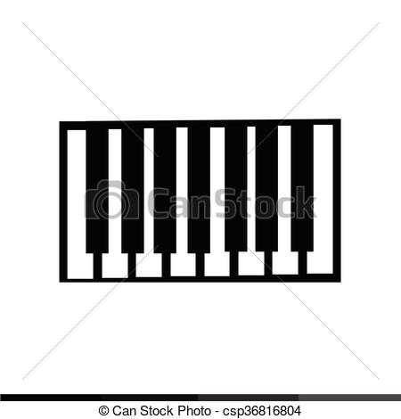 450x470 Piano Keys Icon Illustration Design Vector Clipart