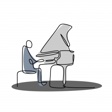 360x360 One Continuous Line Of Jazz Player Playing Trumpet, Art