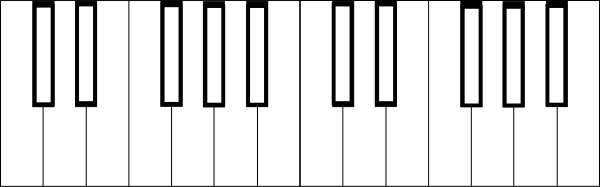 600x187 Piano Outline Cliparts