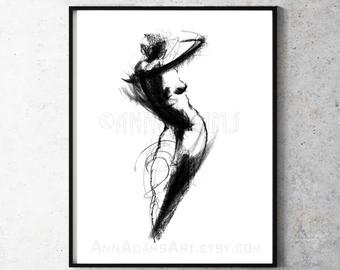 340x270 Minimalist Drawing Etsy