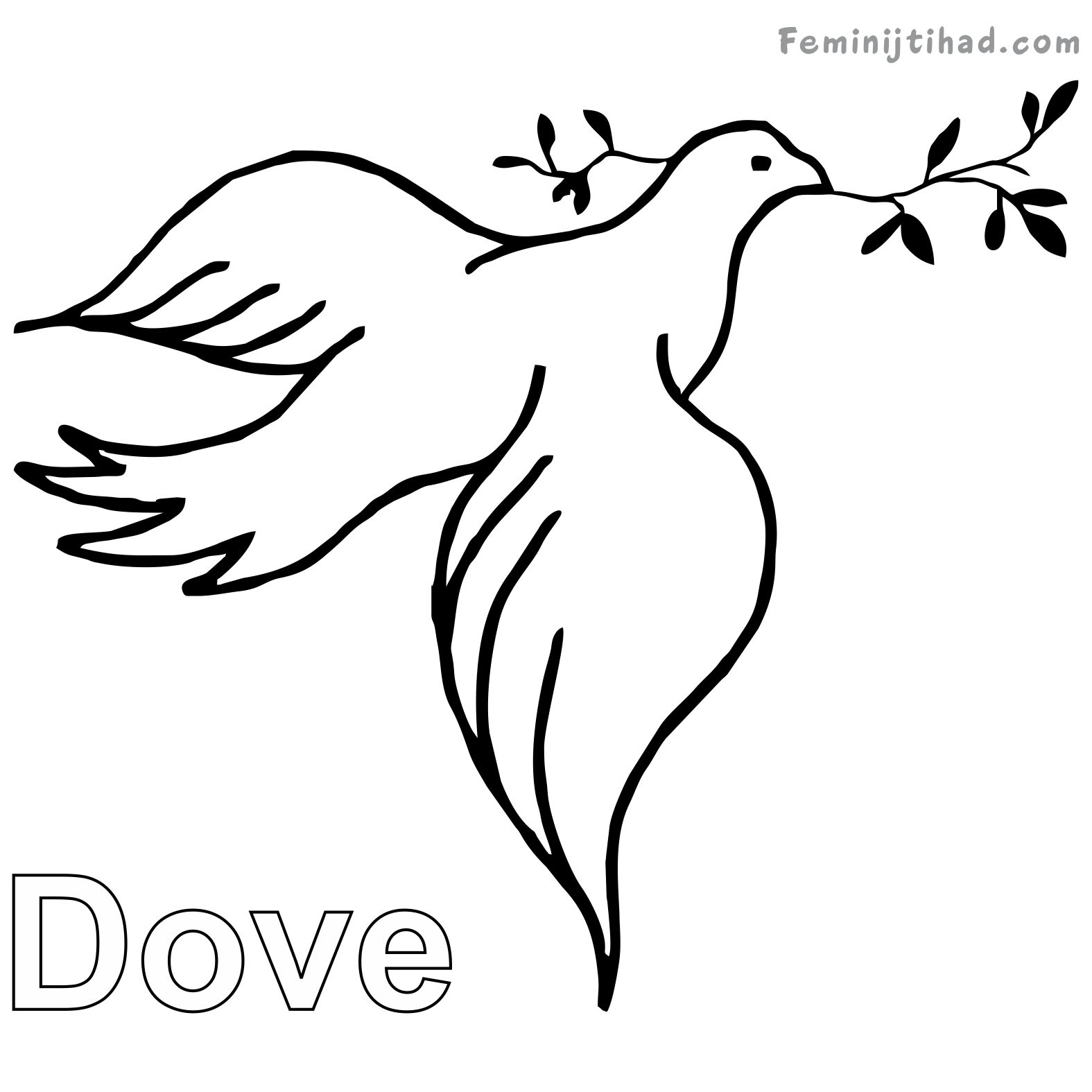 1575x1575 Coloring Pages Doves Birds Peace Dove