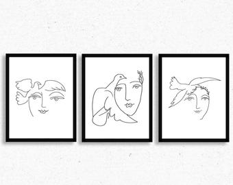 340x270 picasso animal prints set picasso poster picasso dog etsy