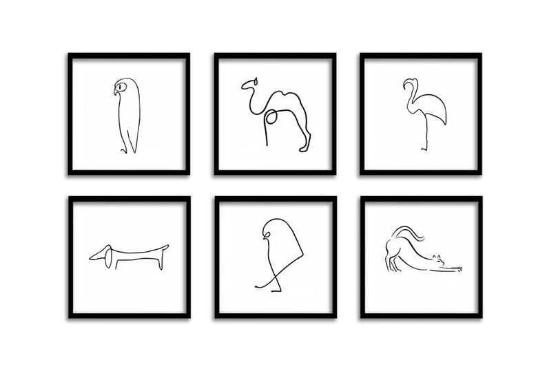 794x542 picasso animal sketches print instant download set picasso etsy