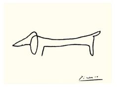 Picasso Dachshund Drawing