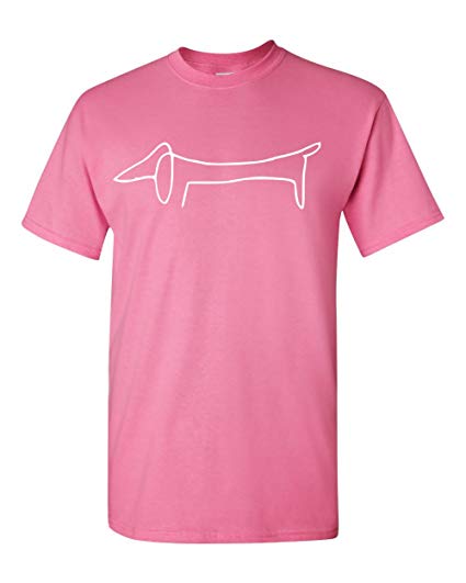 425x531 Pablo Picasso Dachshund Drawing Pink T Shirt