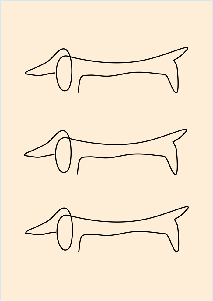 700x990 Print Dog, Dog Poster Print Cute Animal Artwork Picasso