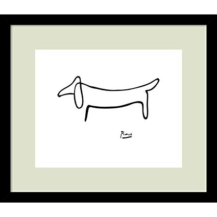 425x425 Framed Art Print, 'le Chien