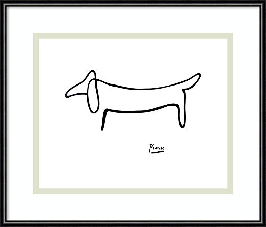 522x446 Framed Art Print 'le Chien