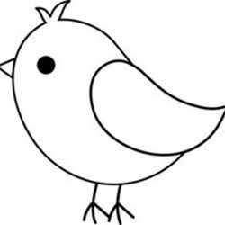 250x250 Cute Bird Line Drawing Picasso Baby Black And White Blue Flying