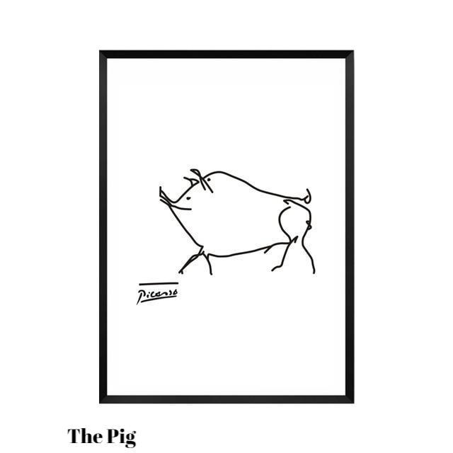 640x640 The Line Drawings Of Pablo Picasso' Print On Canvas Warblers