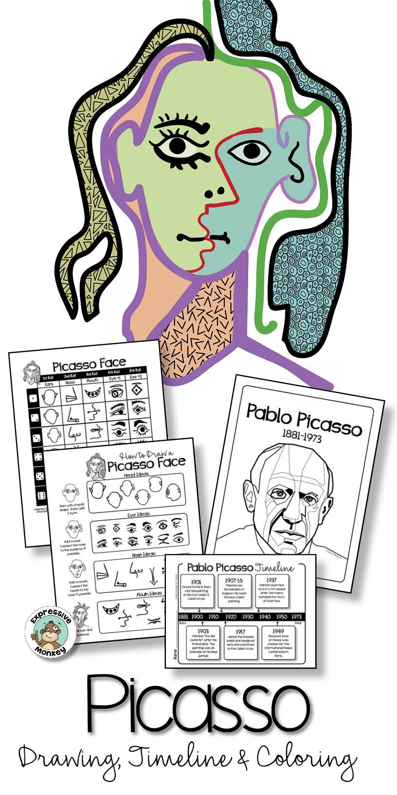 816x1632 Picasso Portrait Drawing, Timeline And Coloring Art Picasso