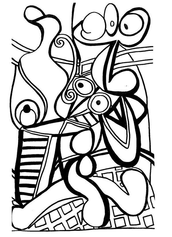 599x825 Kids Coloring Pages Anti Stress Coloring Pages Picasso