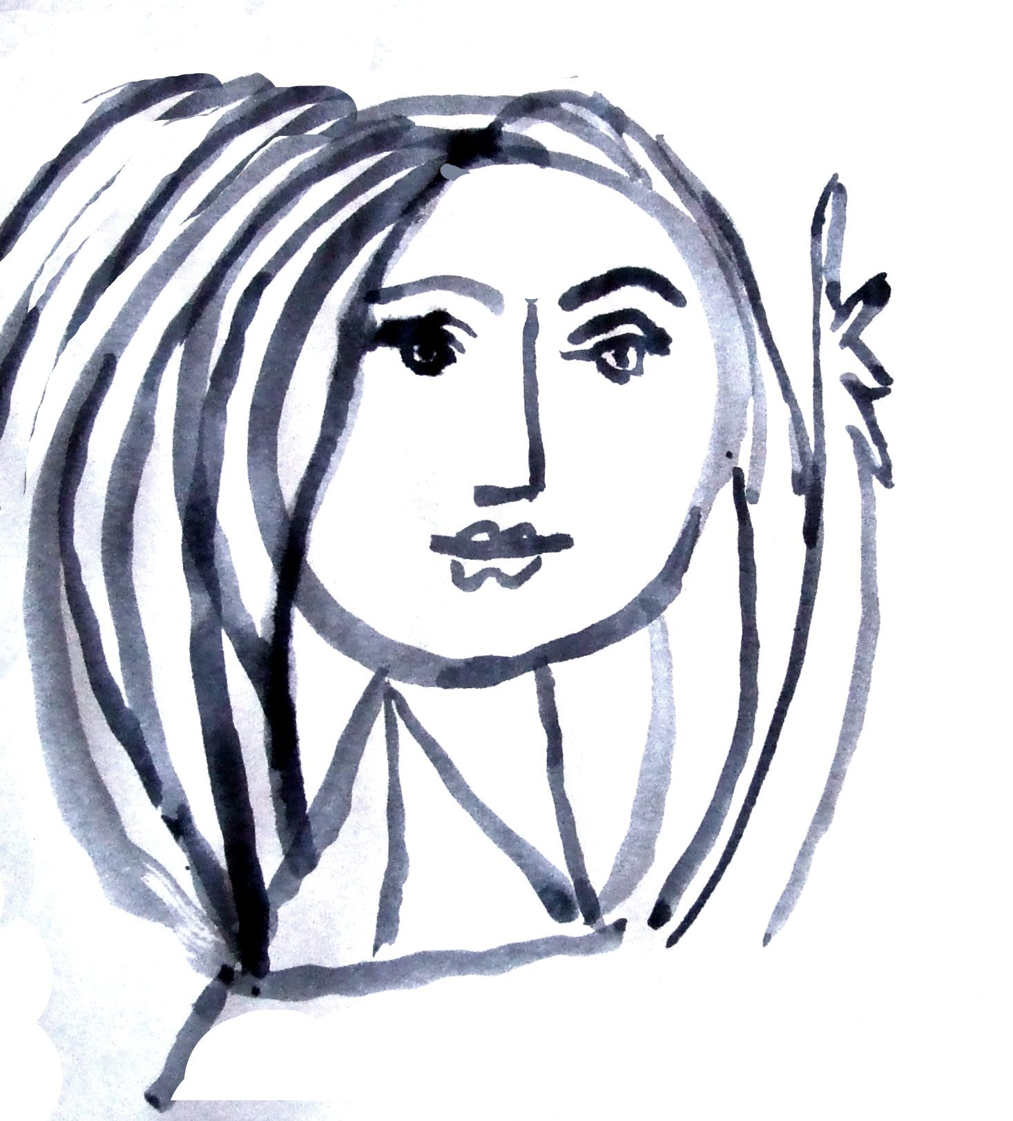 Picasso Woman Drawing