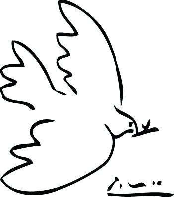 351x396 picasso dove of peace face drawing print sheffield