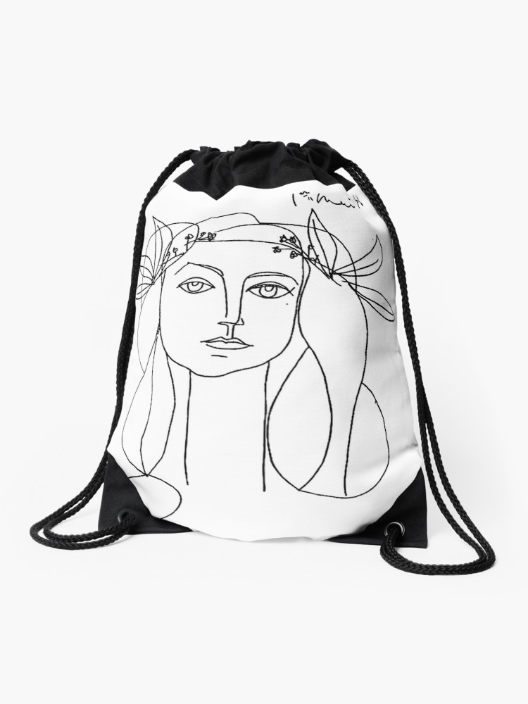 750x1000 Picasso Head Of A Woman Drawstring Bag