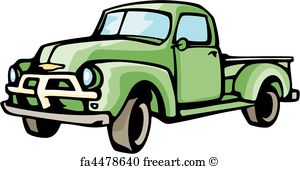 300x169 Free Pick Up Truck Drawing Art Prints And Wall Artwork Freeart