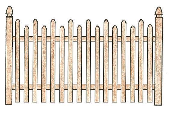 561x375 Pencil Picket Fence Drawing