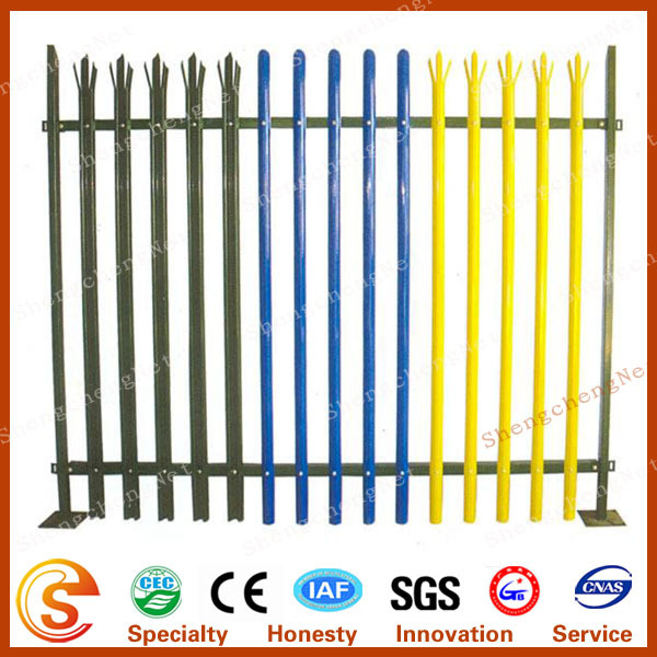 600x600 professional factory steel picket fence angle bar fence palisade