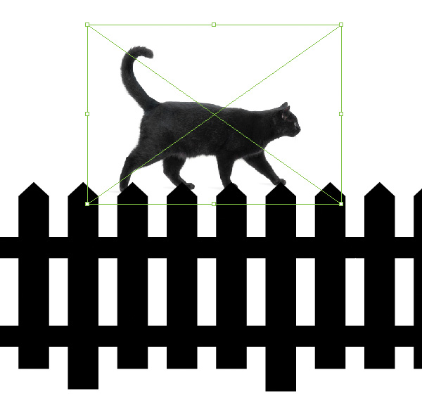 600x573 Cat On Fence Silhouette