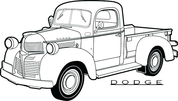 600x340 Ford Coloring Pages Pickup Truck Dodge Ram Toyota