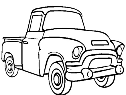 440x330 Pickup Truck Coloring Page