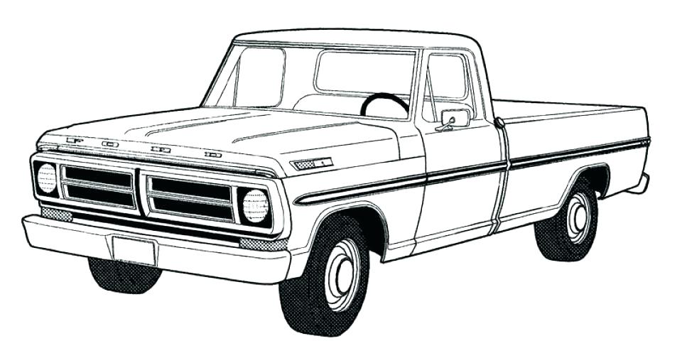 960x511 Pickup Truck Coloring Pages Coloring Pages Semi Truck Coloring