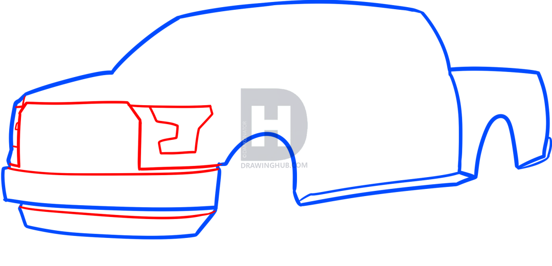 1080x521 How To Draw An F Ford Pickup Truck, Step