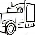 150x150 Pickup Truck Vector Minimalist Semi Truck Outline Drawing Simple