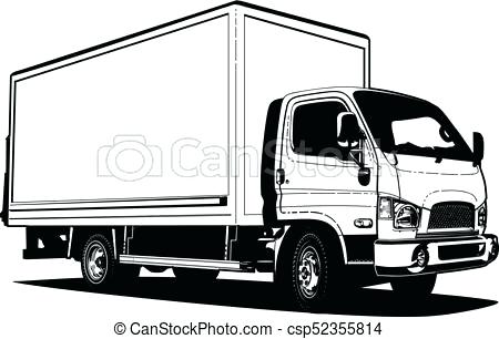 450x306 Semi Truck Outline Drawing Presentation Great Dump Png Image