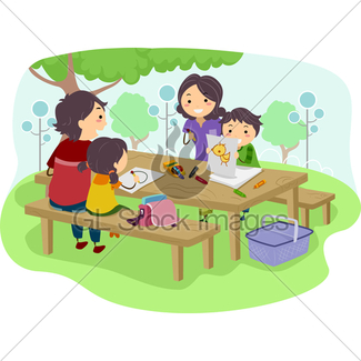 325x325 Family Picnic Gl Stock Images