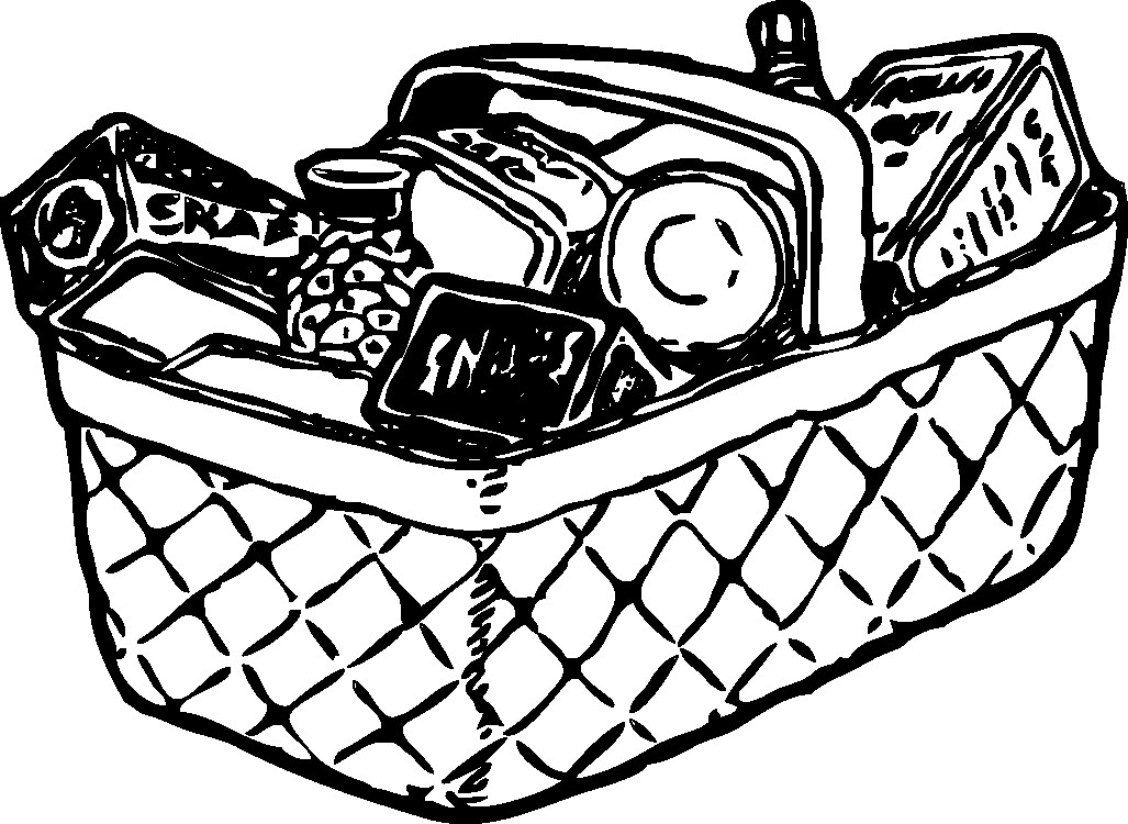 1027x750 Kisscc0 Drawing Picnic Baskets Line Art Fishing Basket