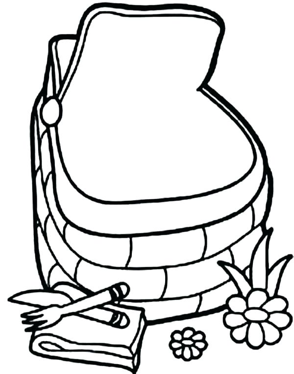 600x763 Basket Coloring Sheet Egg Pages Baby Moses Picnic